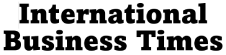 A black and white image of the international business times logo.